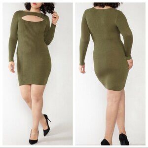 Women’s Plus Size Keyhole Neck Sweater dress size 1X